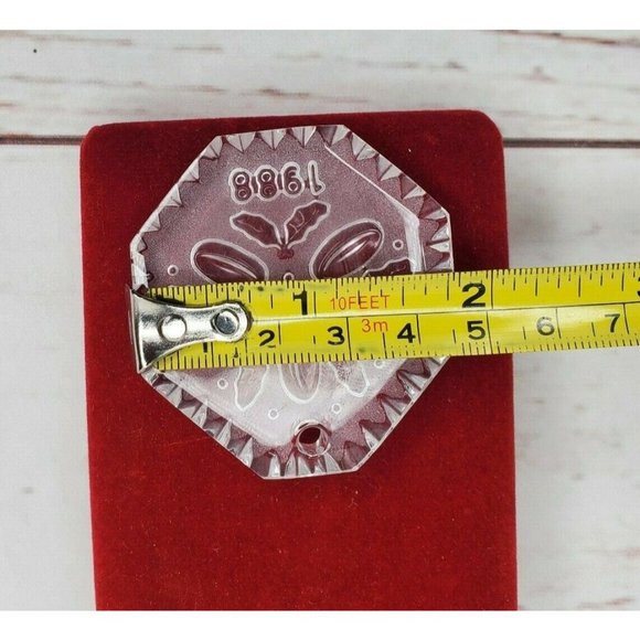 1988 Waterford Crystal 12 Days Christmas 5 Golden Rings Snowflake Ornament - Picture 11 of 12